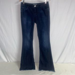 Liu Jo Flare Leg Jeans, Size 32, Raw Hem/Frayed